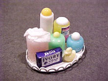 Dollhouse Miniature Baby Tray - Multi